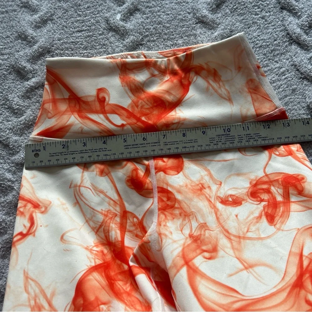 LA Society 2 Piece Leggings Sprorts Bra Athletic Matching Set Orange Cream Small
